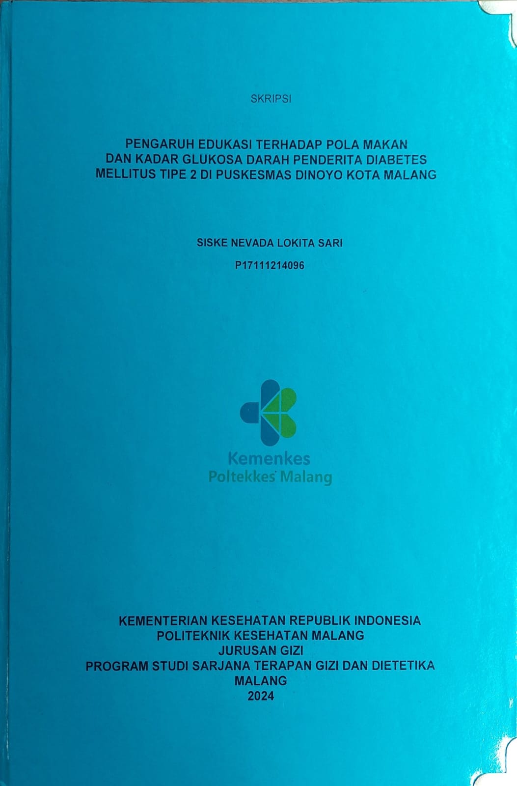 PENGARUH EDUKASI TERHADAP POLA MAKAN DAN KADAR GLUKOSA DARAH PENDERITA DIABETES MELLITUS TIPE 2 DI PUSKESMAS DINOYO KOTA MALANG