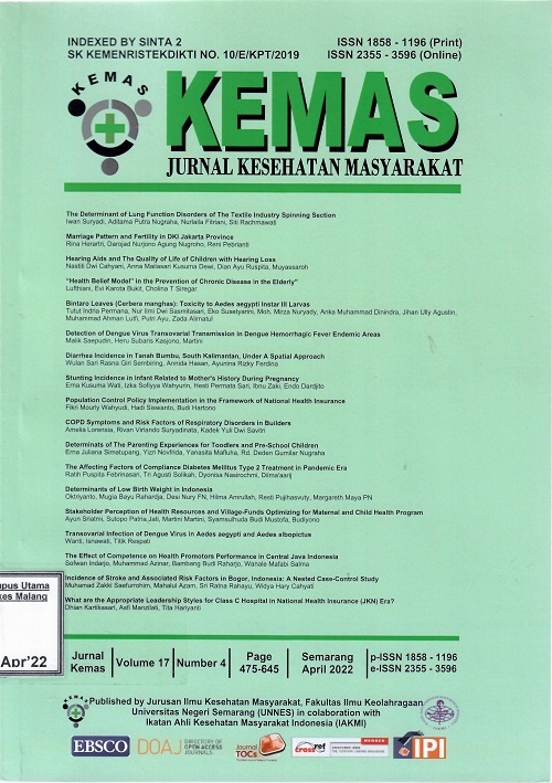 KEMAS Jurnal Kesehatan Masyarakat