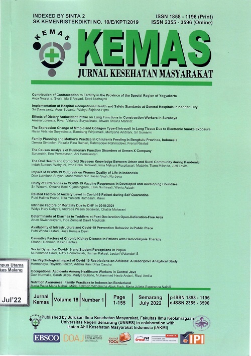 KEMAS Jurnal Kesehatan Masyarakat